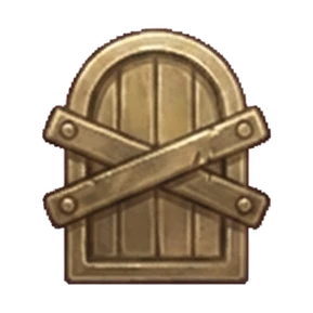 The Ward plate icon, a barred door keeping cards out
