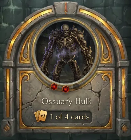 A door with one monster: one sword on top, a row of crystals under the monster